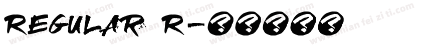 Regular R字体转换